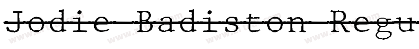 Jodie Badiston Regul字体转换